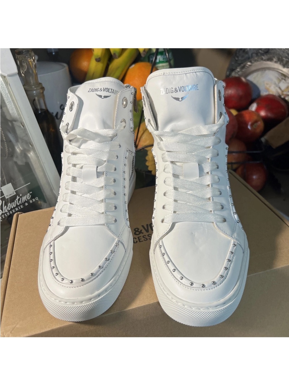 Zadig & Voltaire, High Flash Studded Sneakers Size: Women’s Size 40 /9